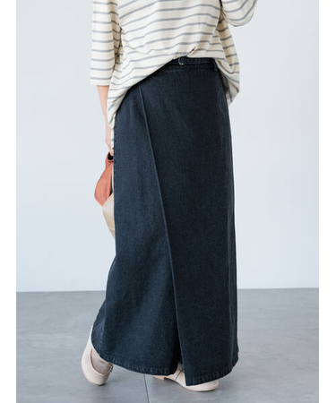ラップ風デニムスカート《2025spring catalog item》