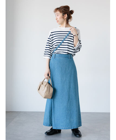 ラップ風デニムスカート《2025spring catalog item》