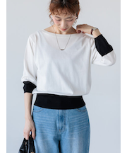 配色ニットプルオーバー《2025spring catalog item》