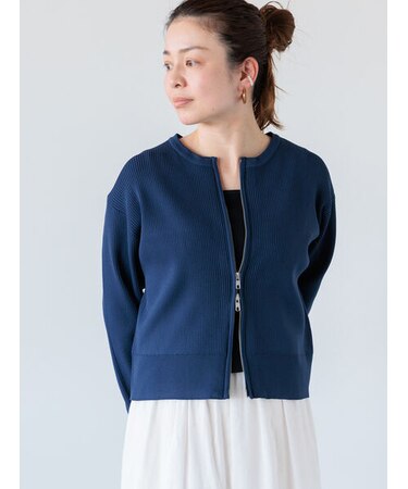 ダブルジップクルーネックカーディガン《2025spring catalog item》