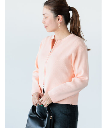 ダブルジップクルーネックカーディガン《2025spring catalog item》