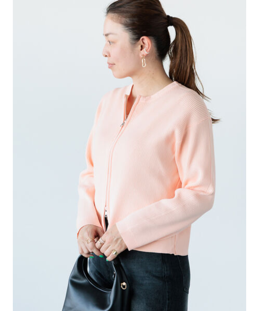 ダブルジップクルーネックカーディガン《2025spring catalog item》