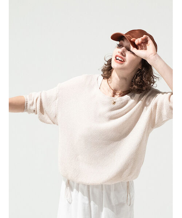 裾ドロストボートネックニット《2025spring catalog item》