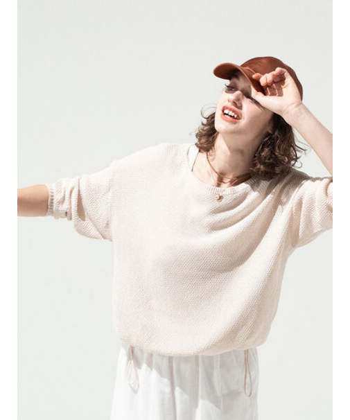 裾ドロストボートネックニット《2025spring catalog item》