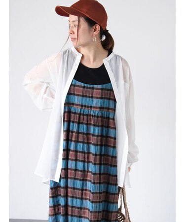 バンドカラーシアーシャツ