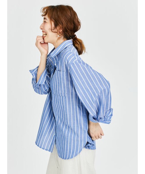 【イージーケア】ボリューム袖レギュラーシャツ