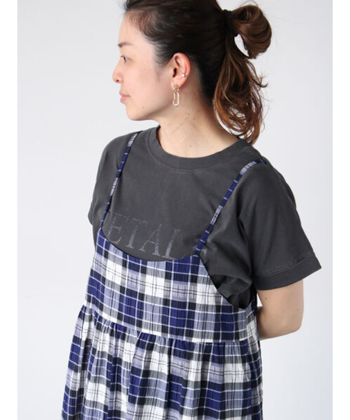 ピグメント加工グリッタープリントTシャツ