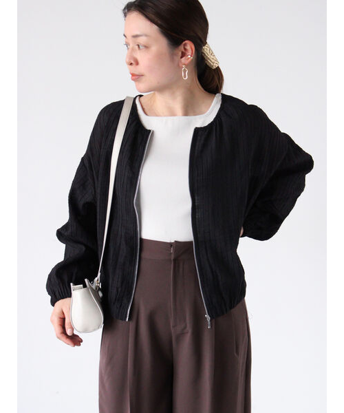 【日本製】Y's ノーカラー ロングシャツ ブルゾン アウター 毛 100% ノーカラーカットブルゾン｜ルノンキュールの通販｜&mall