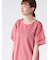 プレーティング袖タックTシャツ