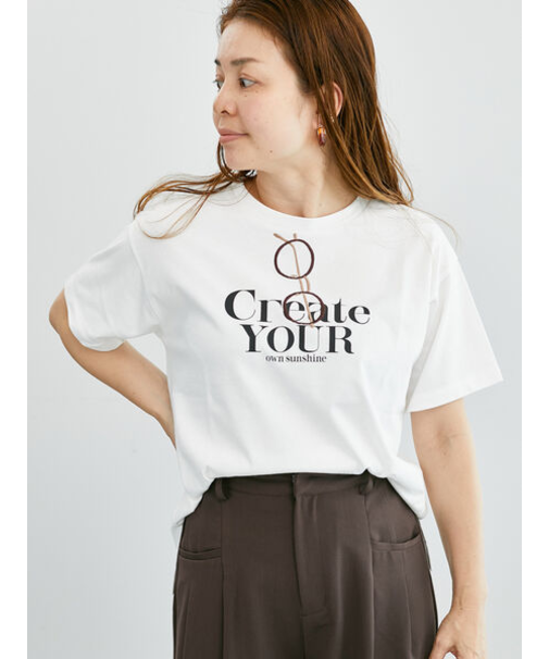 メガネ刺繍プリントTシャツ