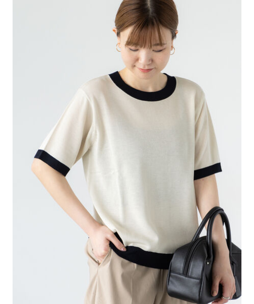 配色リンガーニット