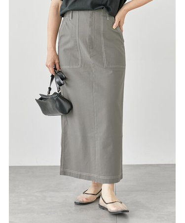 配色ステッチスカート《2025summer catalog item》