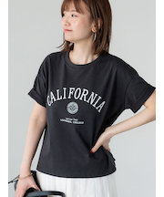 【接触冷感】カレッジ風ロゴTシャツ