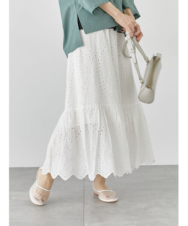 アイレットレーススカート