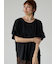 プレーティング袖タックTシャツ
