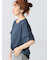 プレーティング袖タックTシャツ