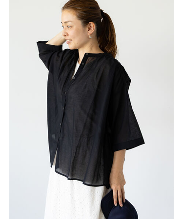 コットンギャザーブラウス