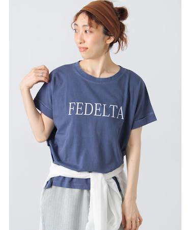 ピグメントロゴプリントTシャツ
