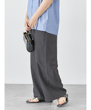 【接触冷感】麻調イージーパンツ