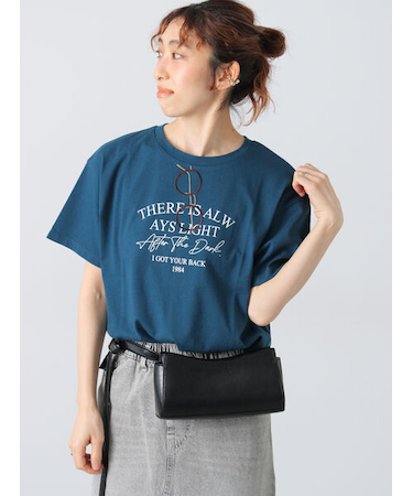 メガネ刺繍Tシャツ