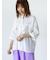 胸フリルバンドカラーシャツ