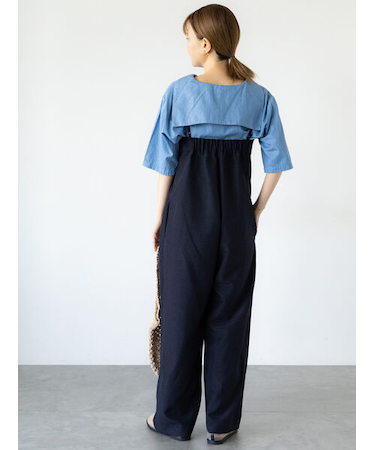 麻調サロペット