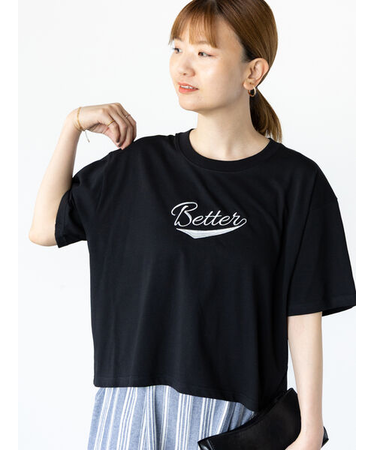 【接触冷感】フロントミニ刺繍Tシャツ