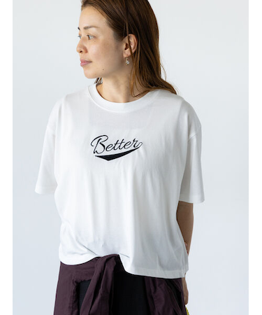 【接触冷感】フロントミニ刺繍Tシャツ