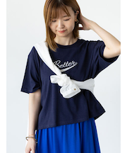 【接触冷感】フロントミニ刺繍Tシャツ