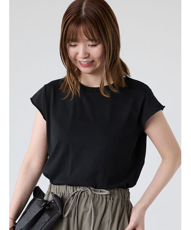 【接触冷感】フレンチスリーブTシャツ