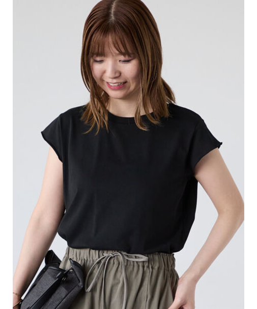 【接触冷感】フレンチスリーブTシャツ