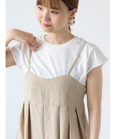 【接触冷感】フレンチスリーブTシャツ