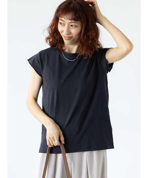 【接触冷感】フレンチスリーブTシャツ