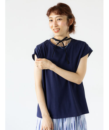 【接触冷感】フレンチスリーブTシャツ