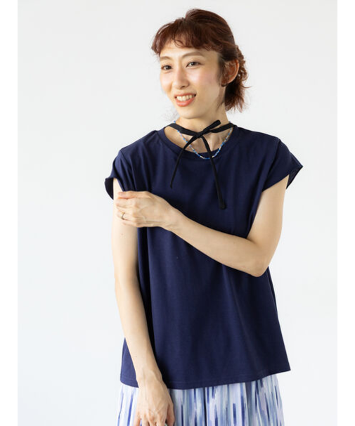 【接触冷感】フレンチスリーブTシャツ