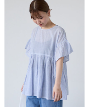 無地/柄アソート前後2WAYフリルブラウス