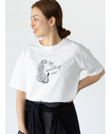 【接触冷感】動物モチーフプリントTシャツ