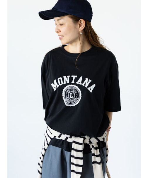 【接触冷感】カレッジ風プリントBIGTシャツ