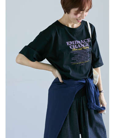 かすれロゴプリントTシャツ