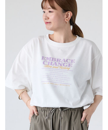 かすれロゴプリントTシャツ