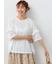 袖フリルトップス