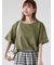 プレーティング袖タックTシャツ