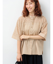 アイレットレースシャツ