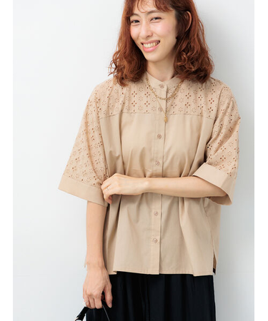 アイレットレースシャツ