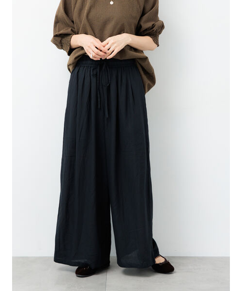 麻レーヨンワイドイージーパンツ｜ルノンキュールの通販｜&mall
