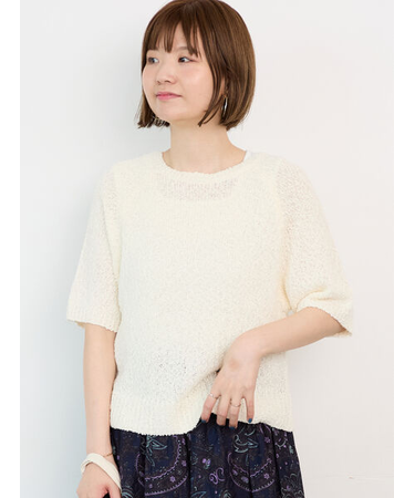 ラグラン半袖プルオーバーニット《2025autumn catalog item》