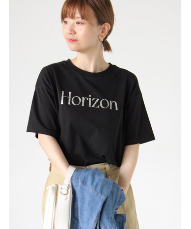 【接触冷感】箔プリントロゴTシャツ