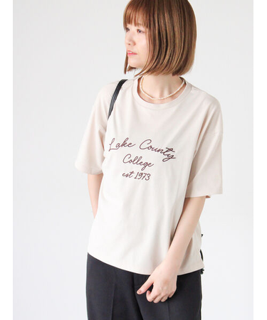 【接触冷感】刺繍ロゴTシャツ