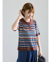 マルチボーダーポロニット《2025autumn catalog item》