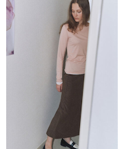 スウェード調バイアススカート《2025autumn catalog item》